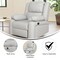 Flash Furniture Harmony Series Cream LeatherSoft Recliner BT-70597-1-CRM-GG - alternate 4